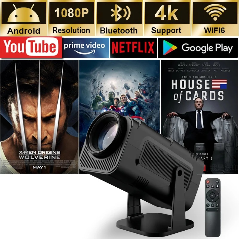 Home Cinema Gadgets - 2025 4K Android 11 Projector Native