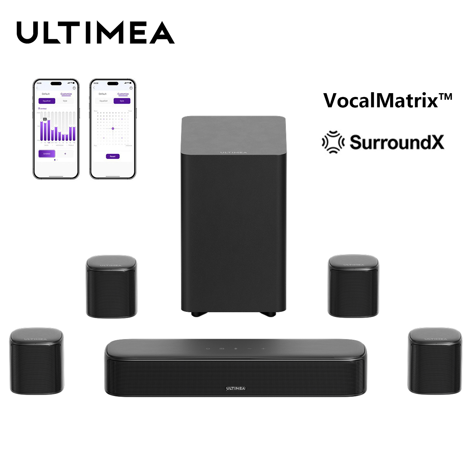 Home Theater Speaker - ULTIMEA 7.1ch Sound Bar with Subwoofer,