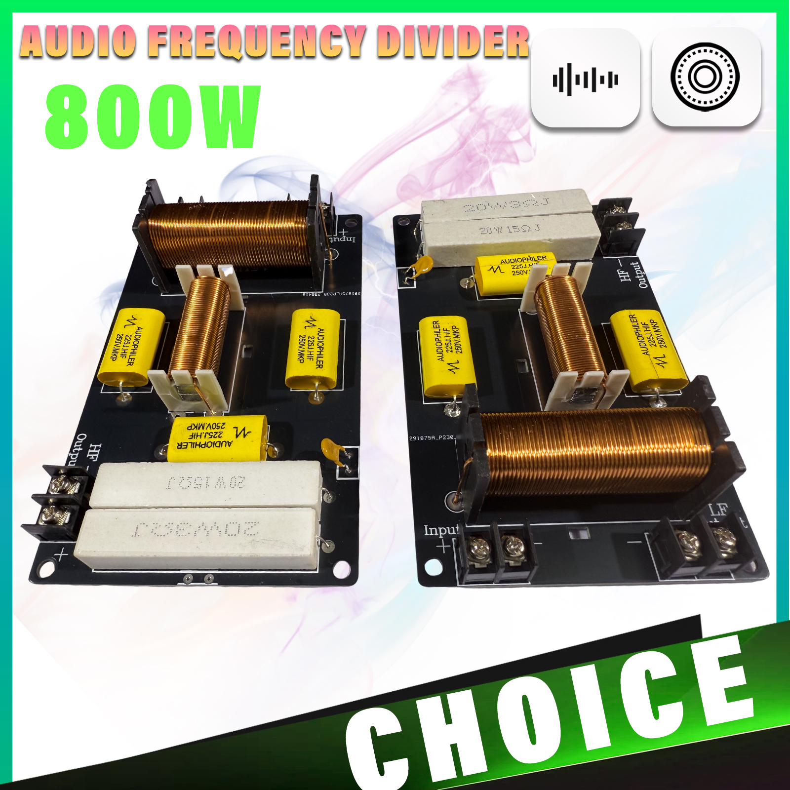 Home Theater Speaker - Audio frequency divider 800W 2-Way Hi-Fi
