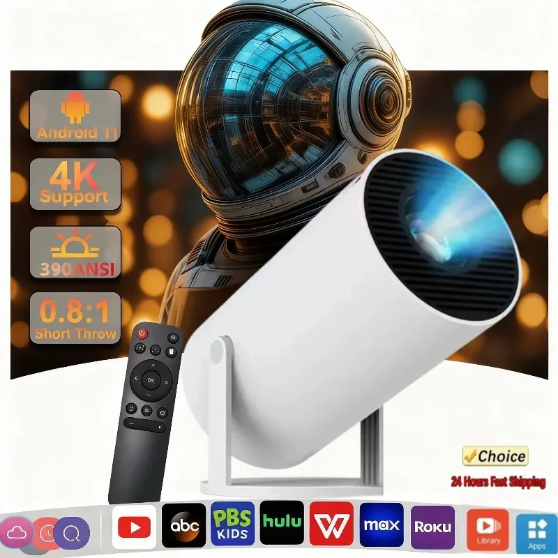 Home Cinema Projector 4K - New Mini HY300 Projector 4K Android