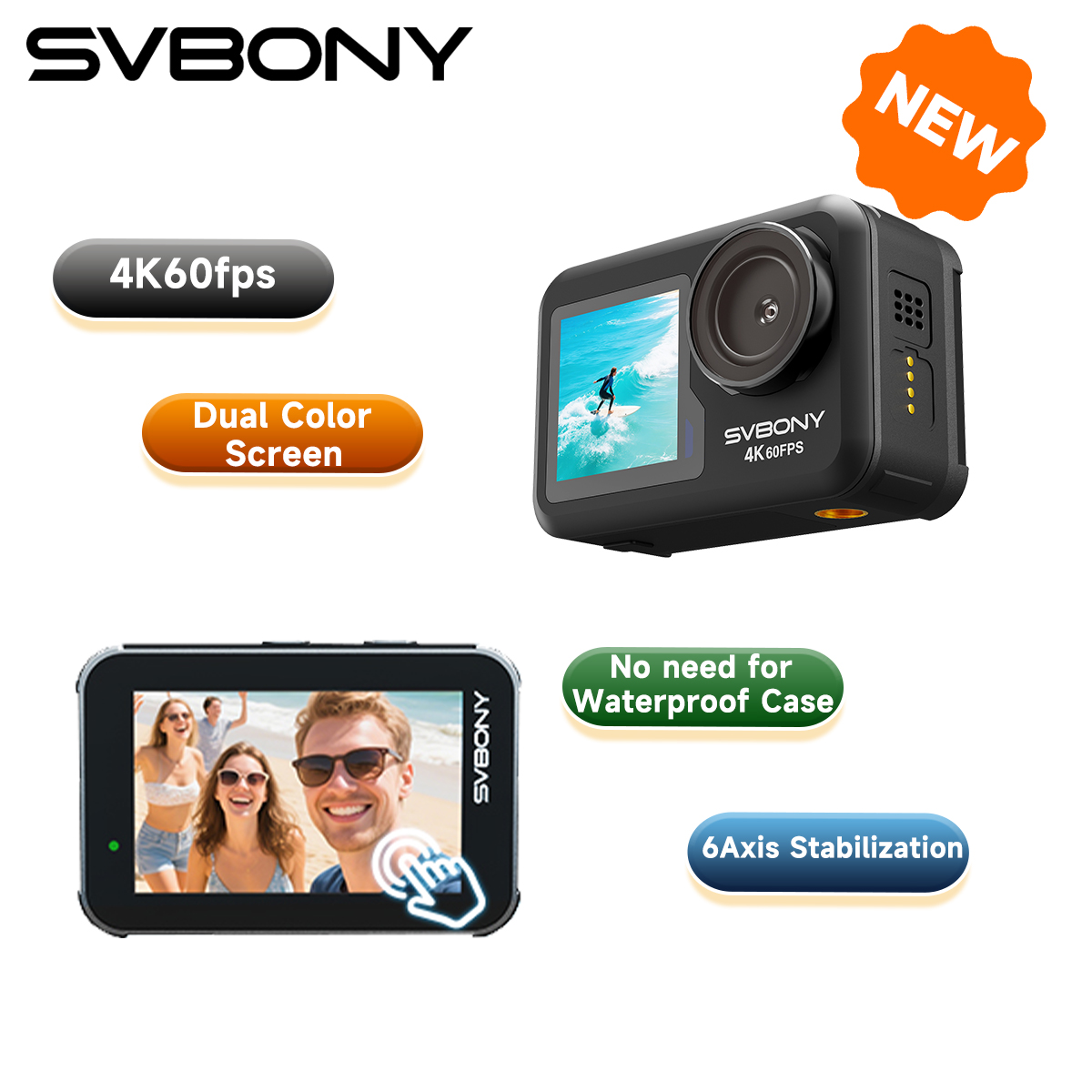 Home Cinema Hd - Svbony Act20 Upgraded HD Waterproof Action