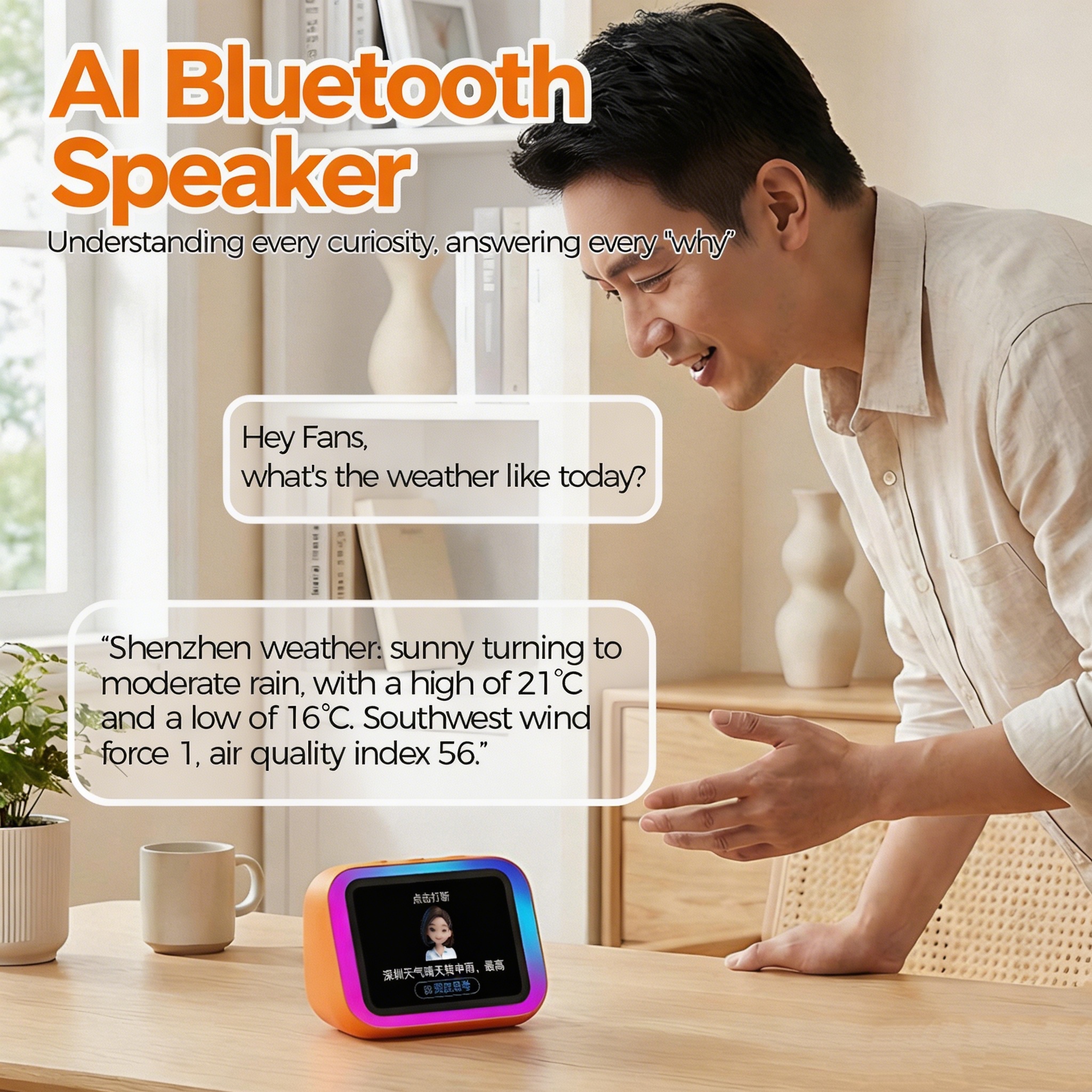 Home Theater Speaker - AI Bluetooth Speaker 5.4 AI voice