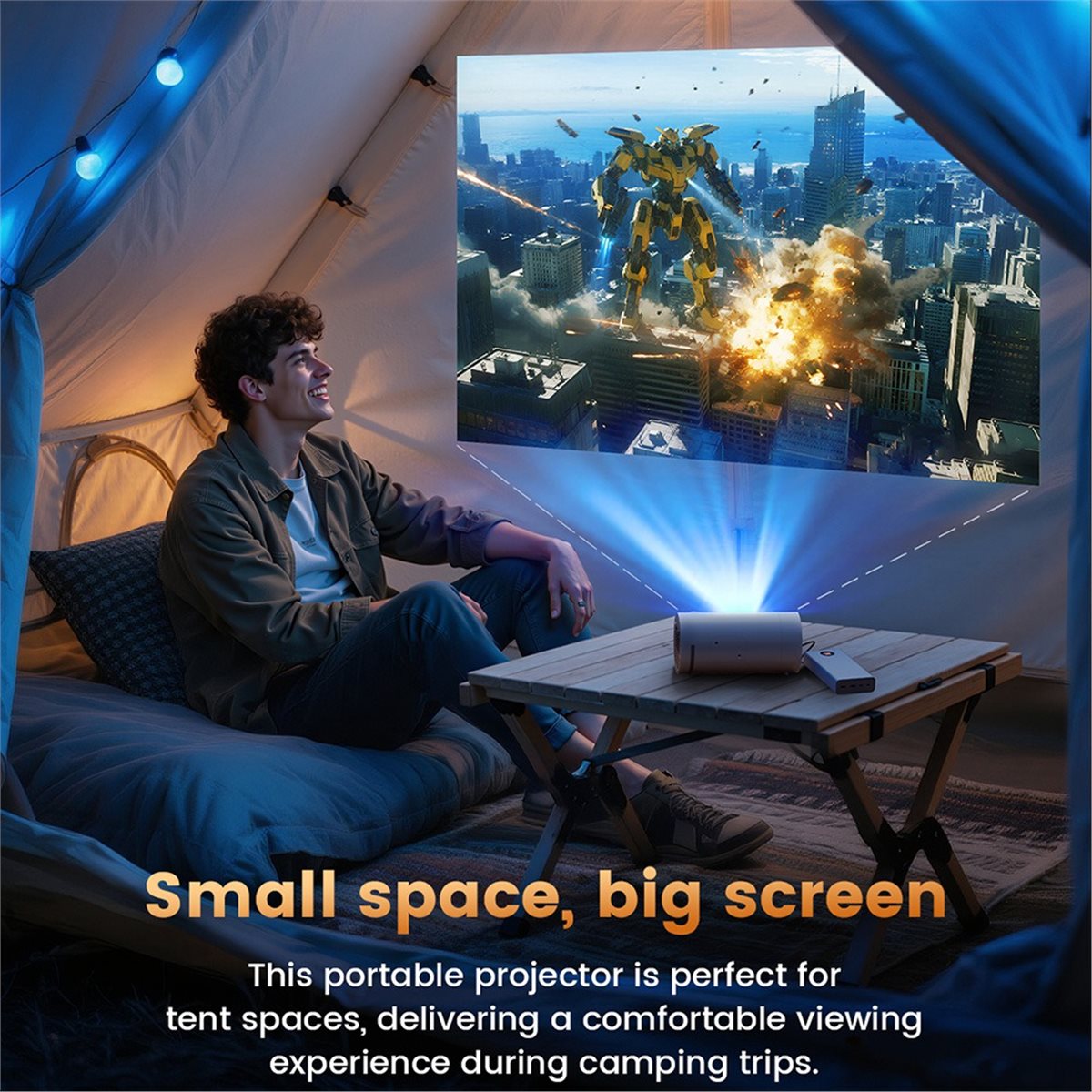Home Cinema Projector 4K - A73T Q8 Mini Android 13 WIFI