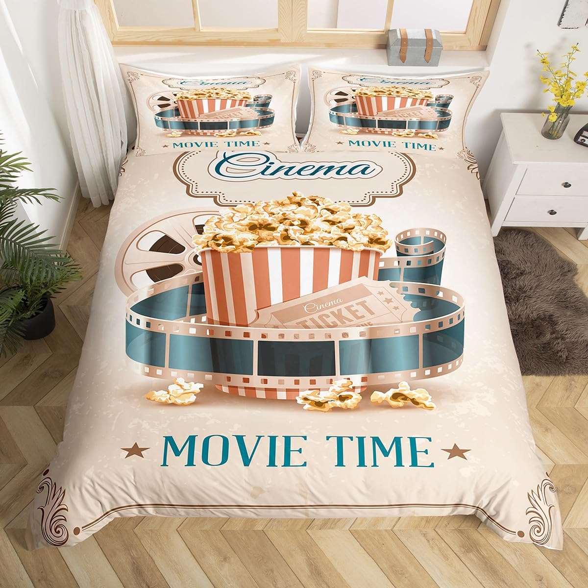 Vintage Cinema Duvet Cover Ful - Home Cinema Tickets incelemesi ve fiyatı