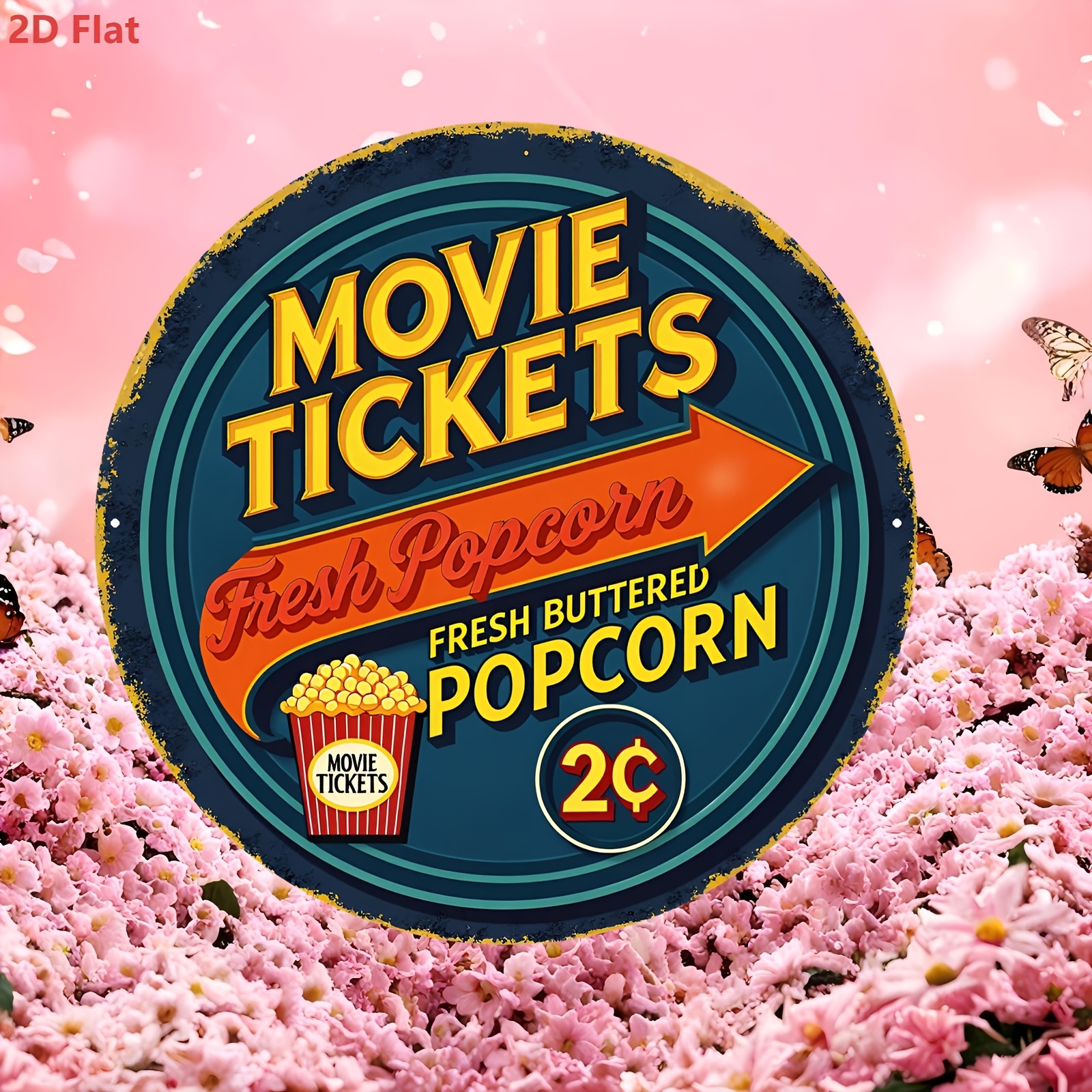 2D Flat 1pc Aluminum Sign, Vin - Home Cinema Tickets incelemesi ve fiyatı