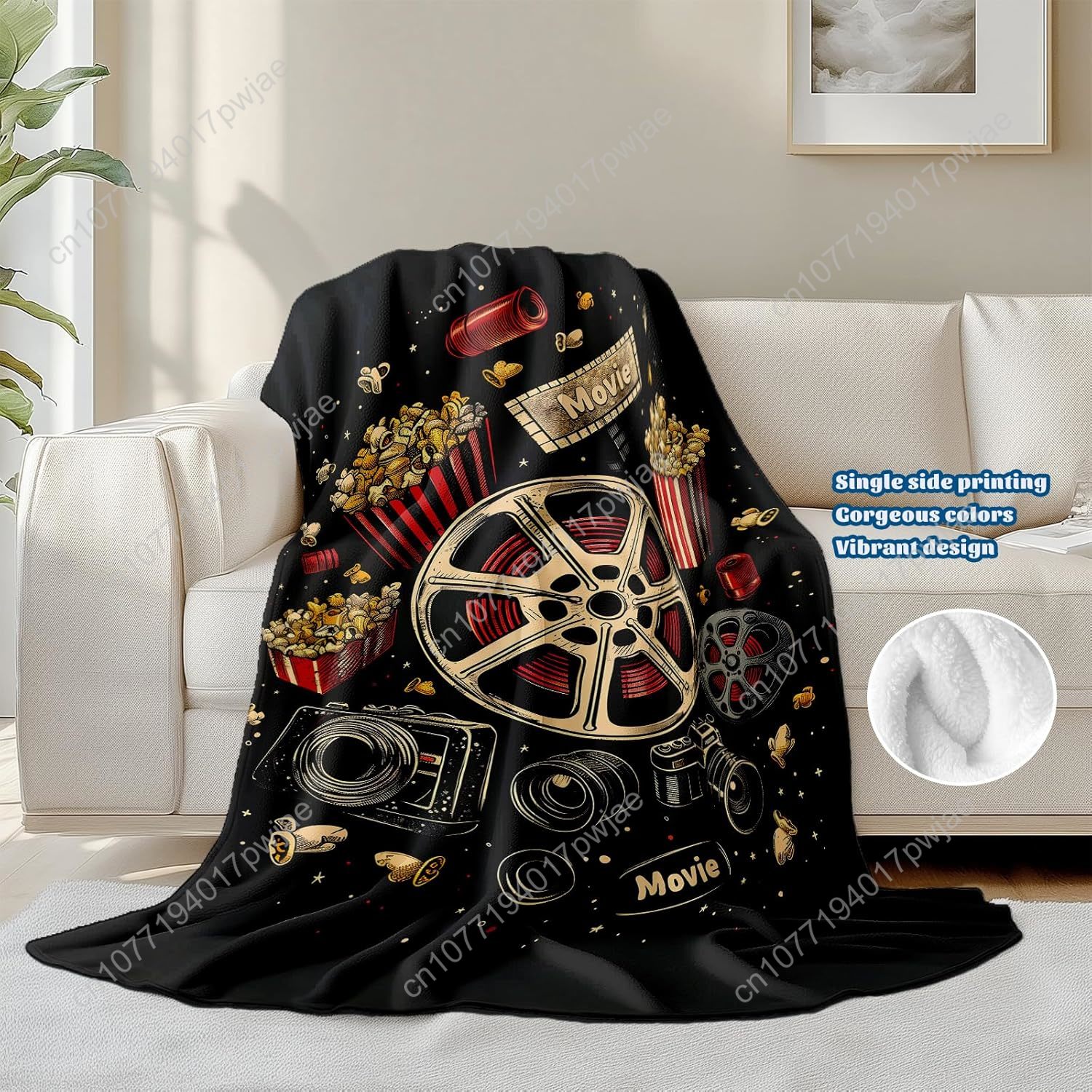 Movie Ticket Popcorn Throw Bla - Home Cinema Tickets incelemesi ve fiyatı
