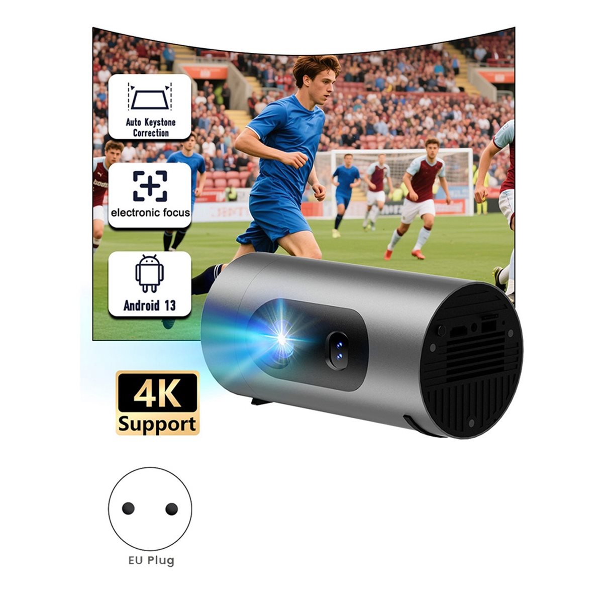 A73T Q8 Mini Android 13 WIFI 6 - Home Cinema Projector 4K incelemesi ve fiyatı