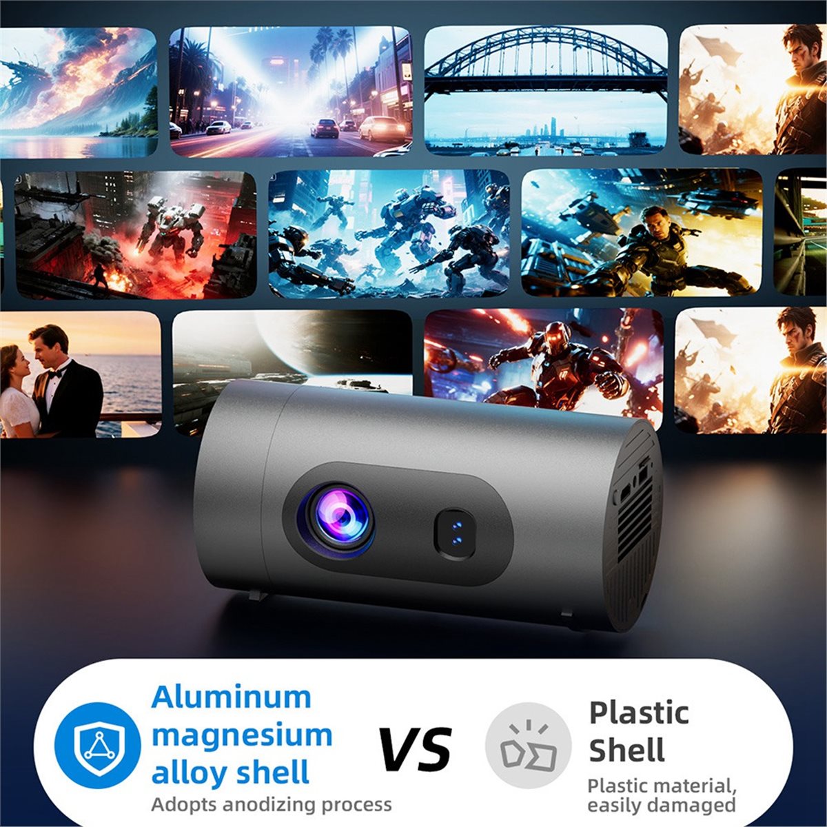 A73T Q8 Mini Android 13 WIFI 6 - Home Cinema Projector 4K incelemesi ve fiyatı