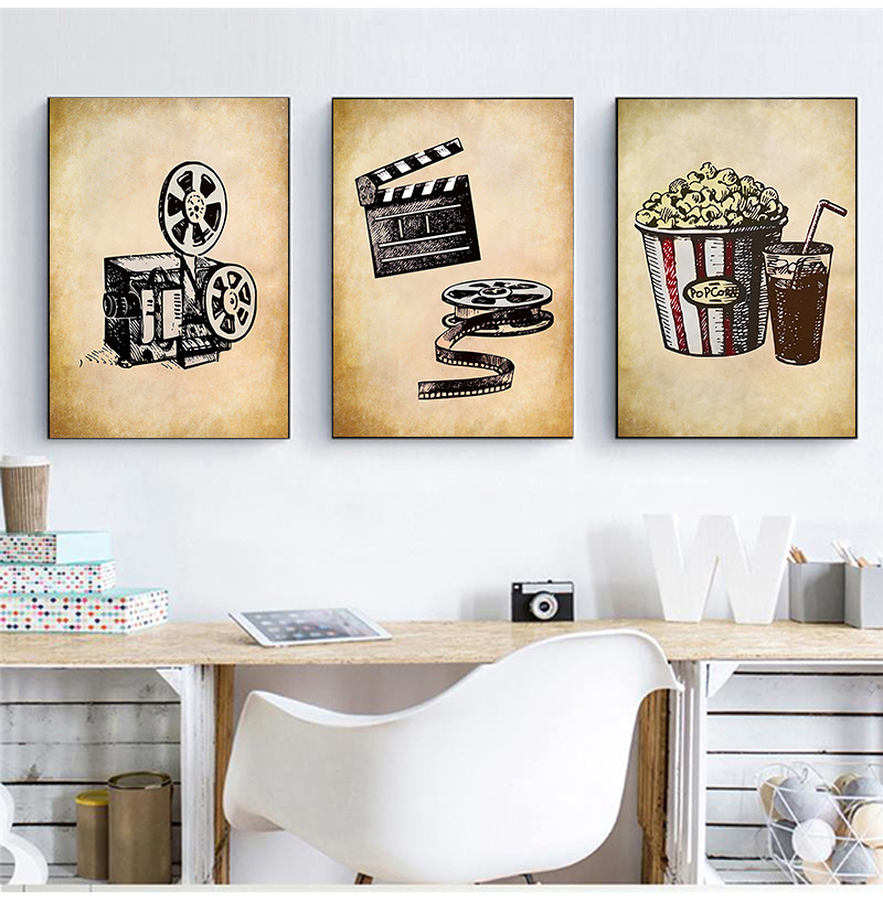 Movie Theater Vintage Art Canv - Home Cinema Gadgets incelemesi ve fiyatı