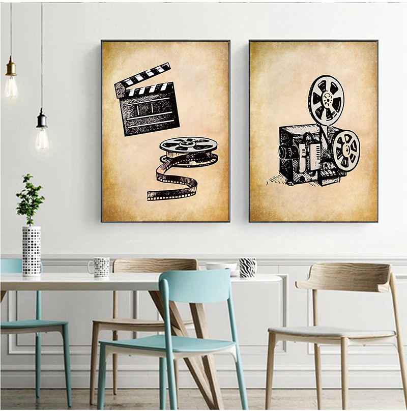 Movie Theater Vintage Art Canv - Home Cinema Gadgets incelemesi ve fiyatı