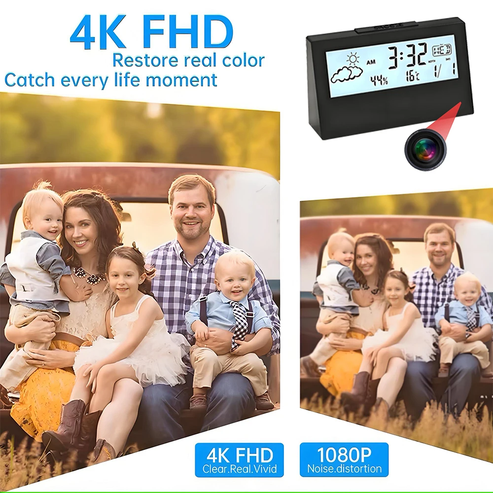4K WiFi Clock Camera with Moti - Home Cinema Hd incelemesi ve fiyatı