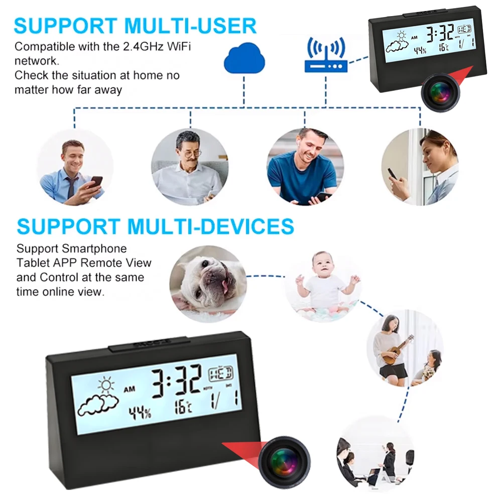 4K WiFi Clock Camera with Moti - Home Cinema Hd incelemesi ve fiyatı